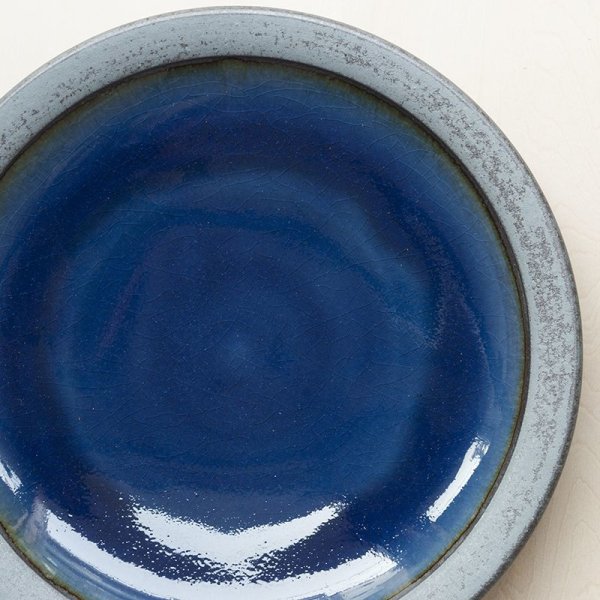 画像6: 【出西窯】縁鉄内呉須皿8寸