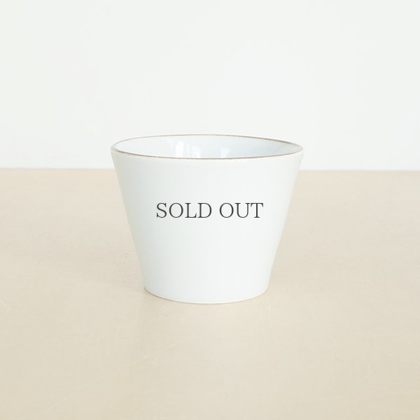 画像1: 【阿部眞士】白磁口紅猪口（高さ6.5cm）