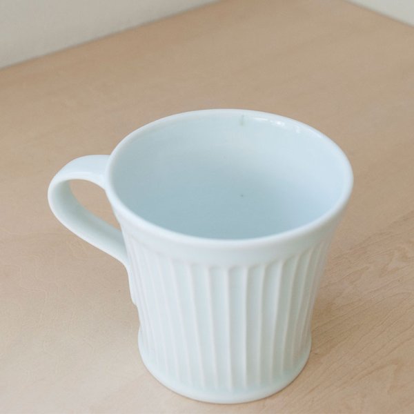 画像7: 【阿部眞士】白磁鎬手マグカップ