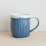 【阿部眞士】瑠璃釉鎬手モーニングカップ