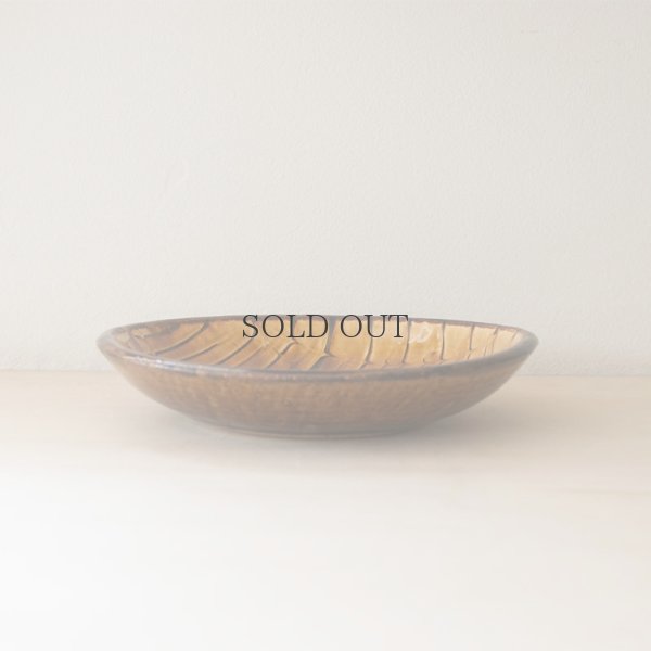 画像3: 【井上尚之】スリップ丸皿 中 飴(C)