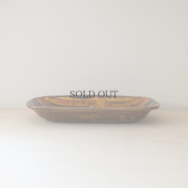 画像3: 【井上尚之】スリップ角皿 中 飴(E)