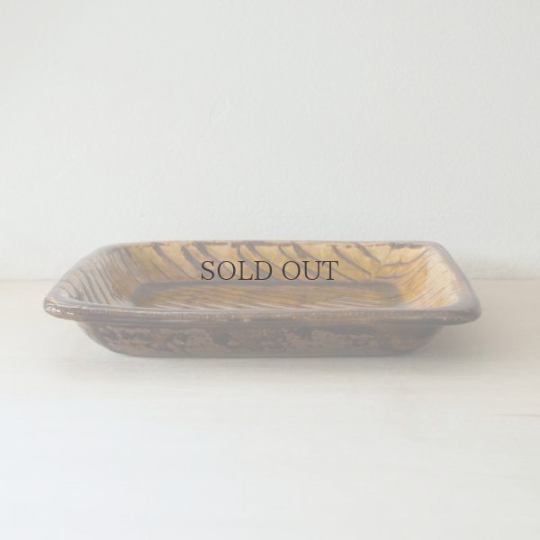 画像2: 【井上尚之】スリップ正方皿 飴(C)