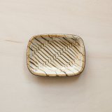 【井上尚之】スリップ角皿 特小（A）