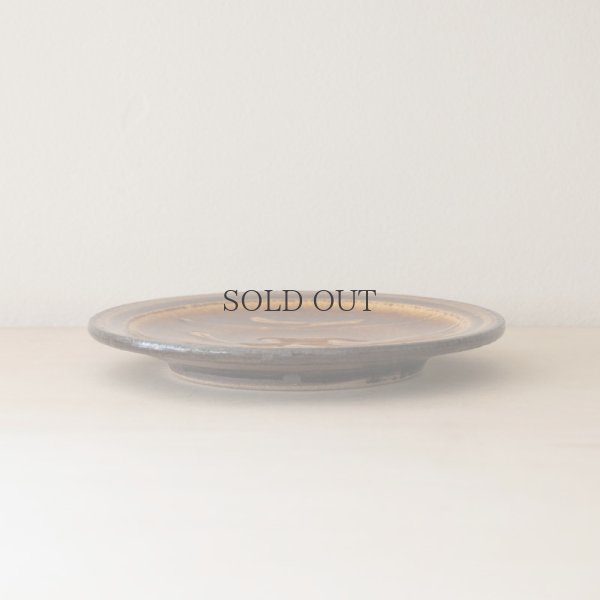 画像3: 【井上尚之】スリップ5寸板皿 飴(D)