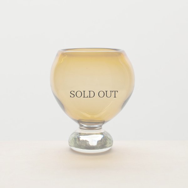 画像2: 【小野田郁子】台付丸グラス（うす茶）