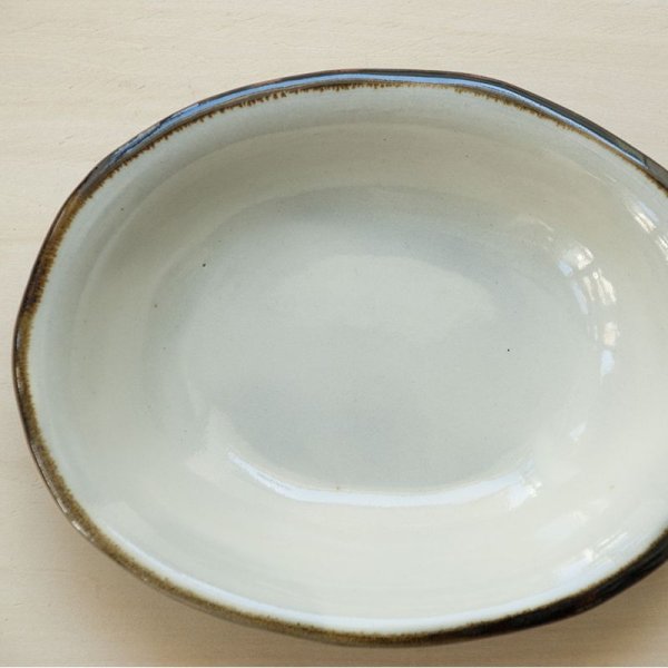 画像2: 【昇陽窯】小判皿 小（白）
