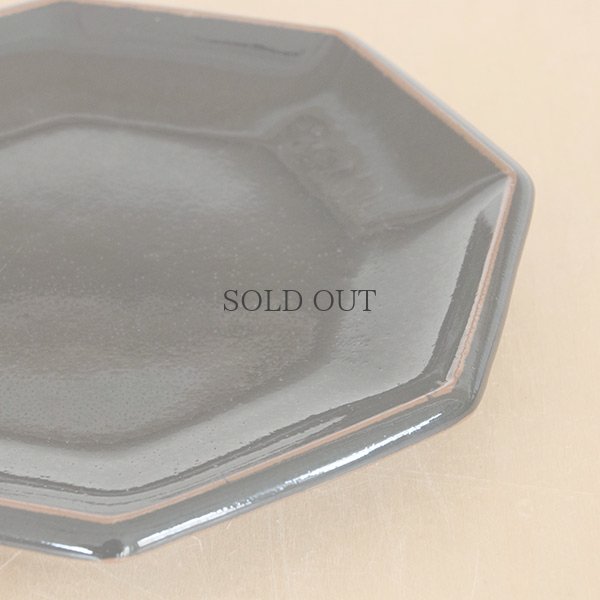 画像4: 【昇陽窯】八角皿 7寸（黒）