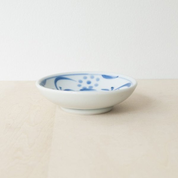 画像2: 【梅山窯】3寸皿 呉須太陽