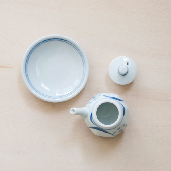 画像9: 【梅山窯】ミニ醤油さし(呉須太陽)