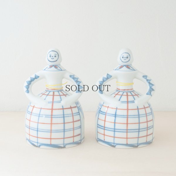 画像6: 【梅山窯】ベル人形 赤絵