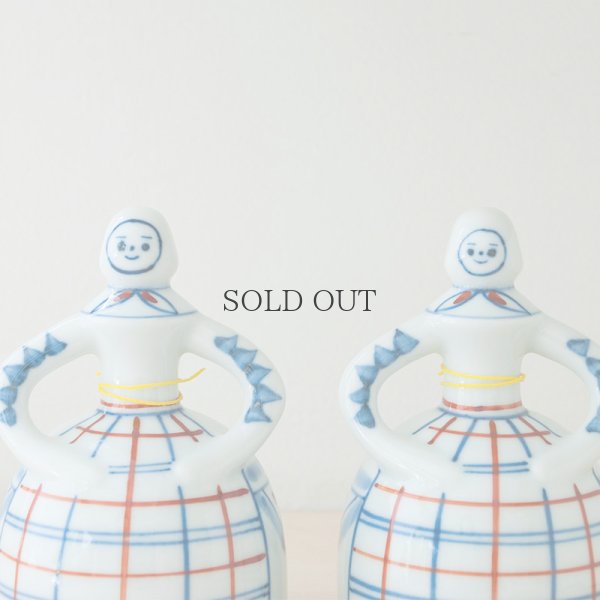 画像7: 【梅山窯】ベル人形 赤絵