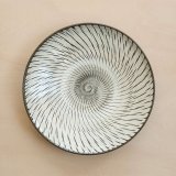 【小鹿田焼（坂本工）】 8寸皿 トビカンナ