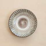 【小鹿田焼（坂本工）】 6寸皿 トビカンナ
