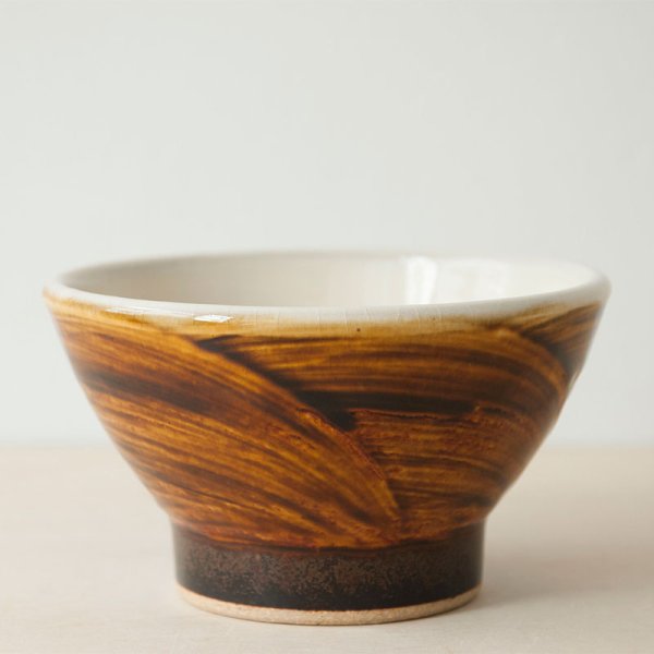 画像4: 【出西窯】飯碗 豆（ぼたん刷毛飴）