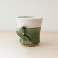 画像2: 【出西窯】マグカップ（下緑） (2)