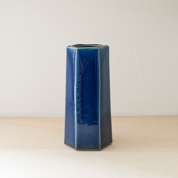 画像1: 【出西窯】面取筒花入 特小(呉須)