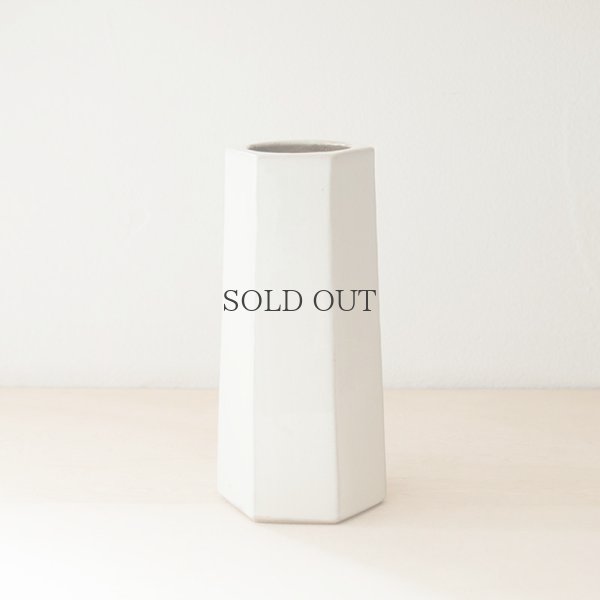 画像1: 【出西窯】面取筒花入 特小(白) 