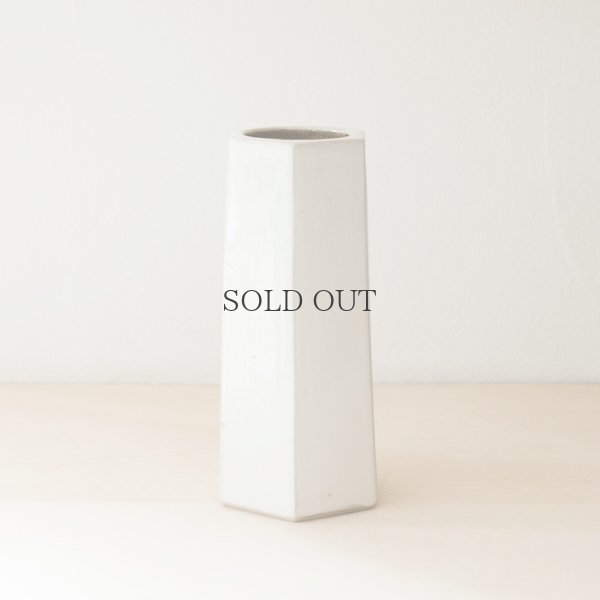 画像2: 【出西窯】面取筒花入 特小(白) 