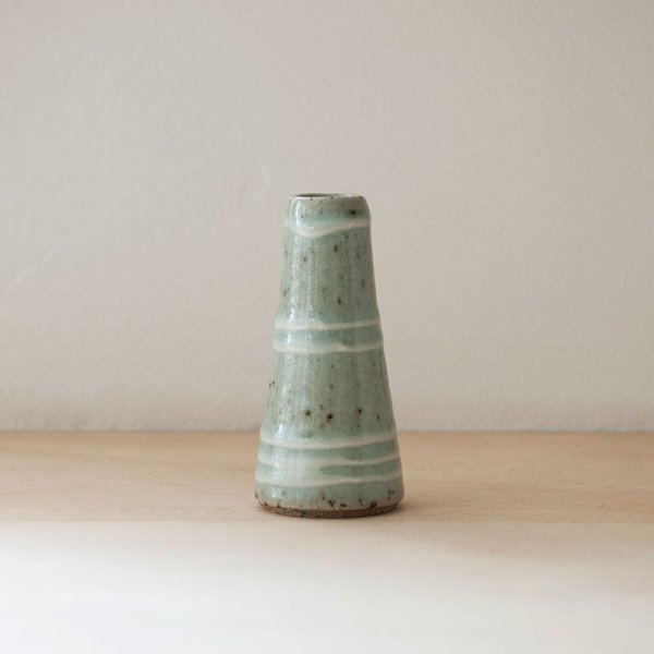 画像2: 【出西窯】一輪挿し(天草イッチン線文) 