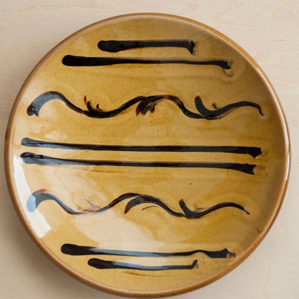 画像4: 【湯町窯】5号皿 スリップ(B)