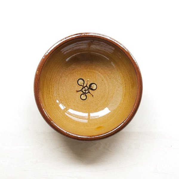 画像3: 【湯町窯】ボウル スリップ（キイロ花）