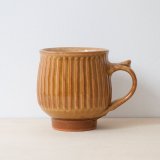 【湯町窯】モーニングカップ（しのぎキイロ)