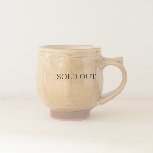 画像1: 【湯町窯】モーニングカップ（面取キイロ)