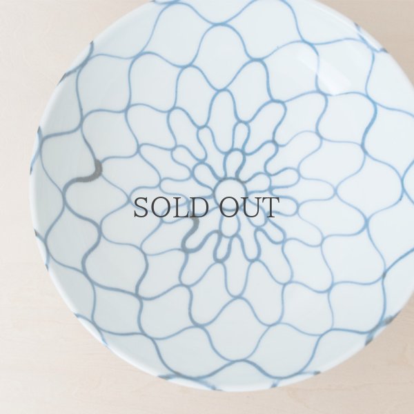 画像3: 【阿部眞士】染付網文6.5寸鉢 (3)