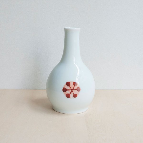 画像5: 【阿部眞士】色絵丸紋一輪差 (5)