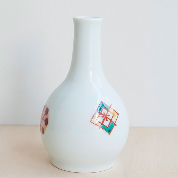 画像8: 【阿部眞士】色絵丸紋一輪差 (8)