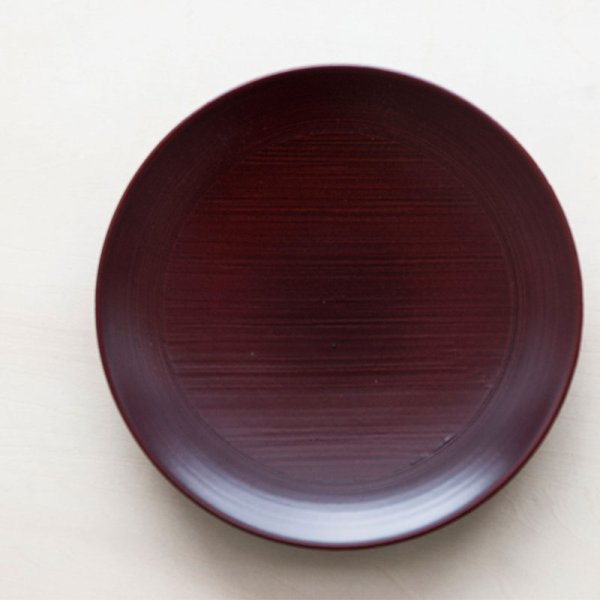 画像2: 【石川漆宝堂】溜 木皿（12cm） (2)