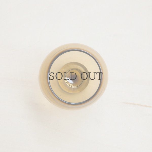 画像6: 【小野田郁子】台付丸グラス（うす茶） (6)