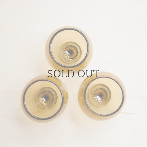 画像7: 【小野田郁子】台付丸グラス（うす茶） (7)