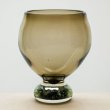 画像3: 【小野田郁子】台付丸グラス（うすオリーブ） (3)
