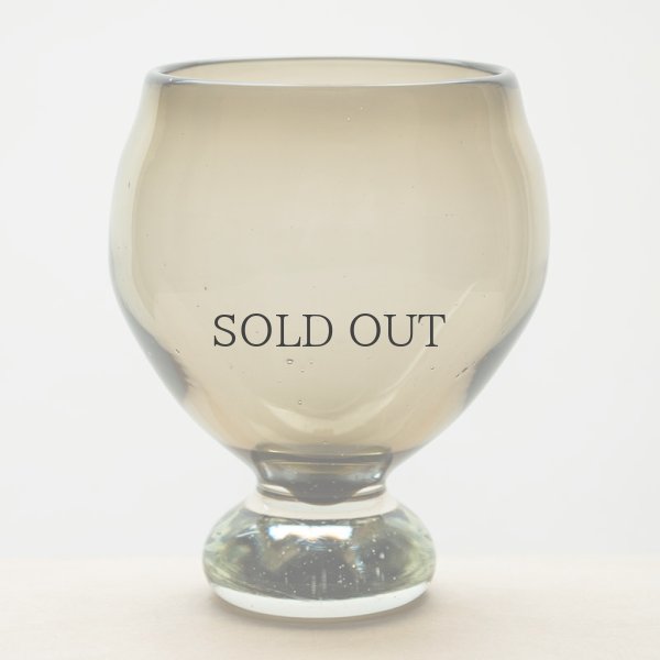 画像3: 【小野田郁子】台付丸グラス（うすオリーブ） (3)