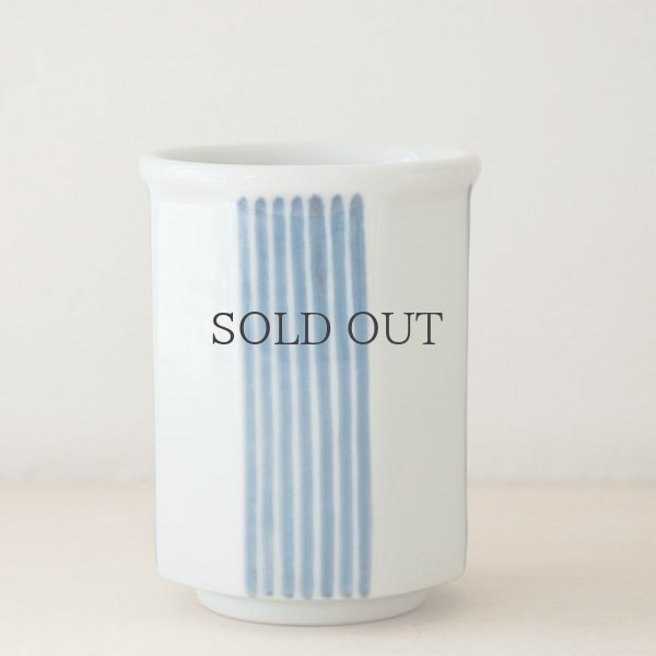 画像4: 【梅山窯】面取湯呑 小 十草 (4)