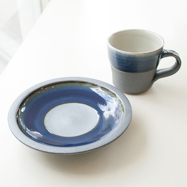 画像9: 【出西窯】コーヒーカップ＆ソーサー（呉須下鉄） (9)