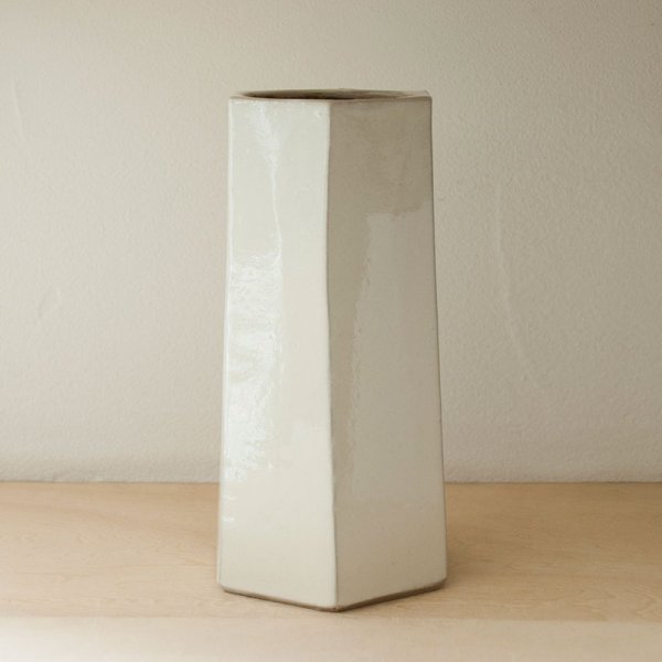 画像4: 【出西窯】面取筒花入(白)  (4)