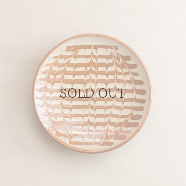 画像1: 【湯町窯】5号皿 ウズラ(クリーム) (1)