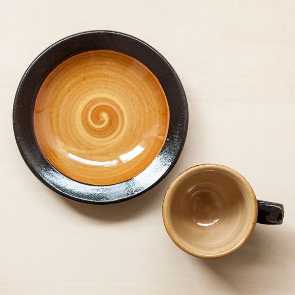 画像10: 【湯町窯】カップ&ソーサー ウズラ(C) (10)