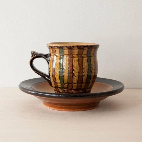 画像4: 【湯町窯】カップ&ソーサー ウズラ(C) (4)